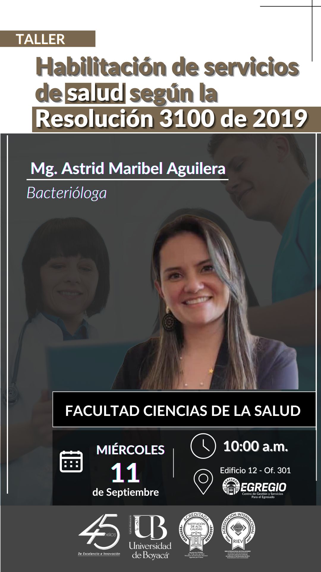 Taller "Habilitación de servicios de salud según la resolución 3100 de 2019"