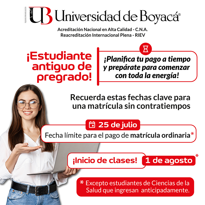 Atención, estudiante de pregrado: no dejes para último momento el pago de tu matrícula ordinaria