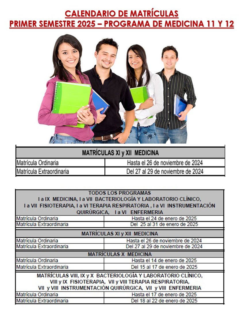 medicina calendario 2025