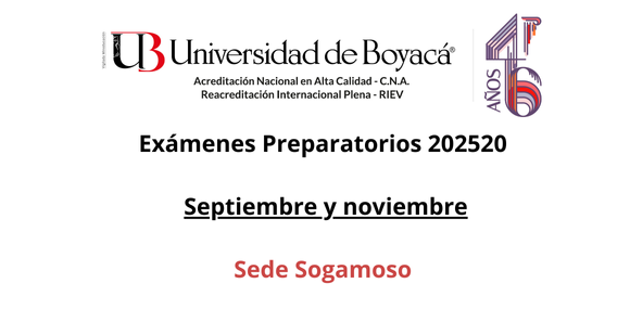 Exámenes Preparatorios 202520 Programa de Derecho y Ciencias Políticas Sede Sogamoso